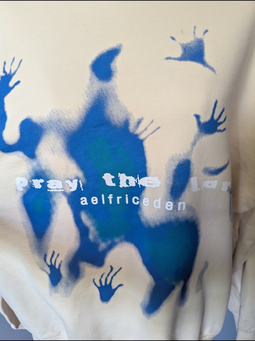 Aelfric Eden Pray The Lord Cream Hoodie - Picture 3 of 6